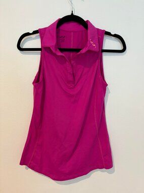 Fuschia Essential Activewear Golf Top Sz 2